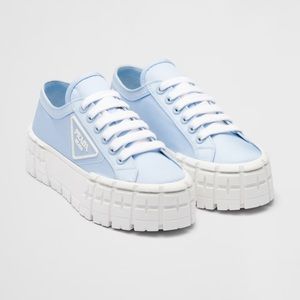 Prada Gabardine Platform sneakers 39.5 light blue